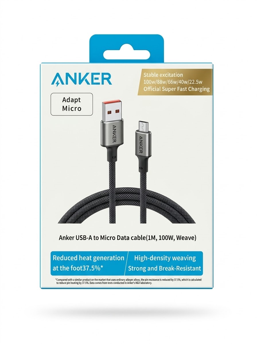 کابل میکرو انکر 1 متری مدل Anker A8051