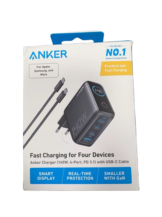 شارژر انکر مدل Anker B2697 دو پین همراه کابل اصل